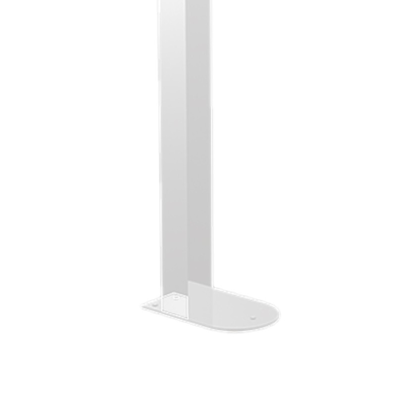 Ribaltabile in inox su colonna con porta rotolo, colore bianco Goman XB08/01