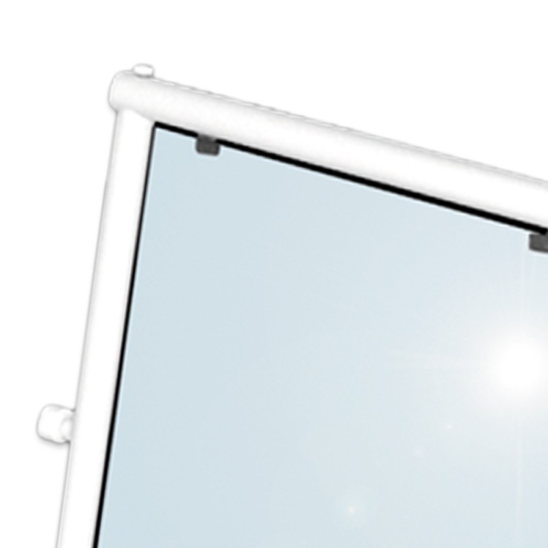 Specchio reclinabile da 63x54 in alluminio rivestito in nylon bianco Goman AN-B20/01