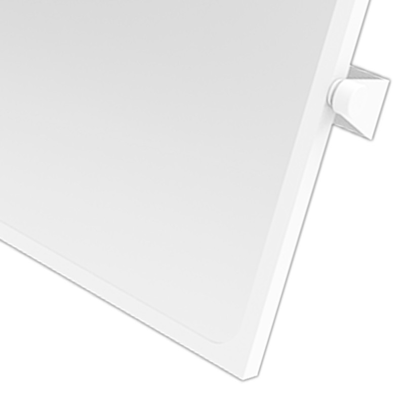 Specchio reclinabile 46x56 cm rivestito standard antibatterico, bianco Goman D0020/01