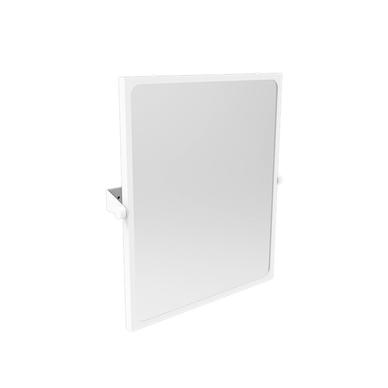 Specchio reclinabile 60x70 cm rivestito in nylon bianco Goman N-D0025