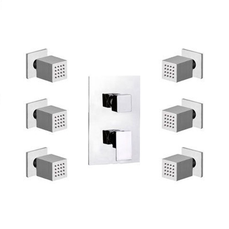 Set doccia completo con deviatore a 3 vie e 7 posizioni - serie skyline Daniel Rubinetterie SK616ZCR