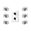 Set doccia completo con deviatore a 3 vie e 7 posizioni - serie skyline Daniel Rubinetterie SK616ZCR