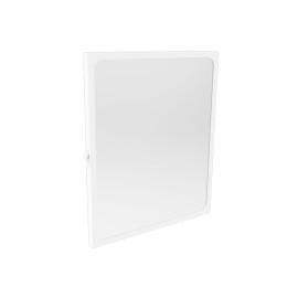 Specchio fisso con vetro antinfortunistico rivestito in nylon bianco Goman N-D0020F