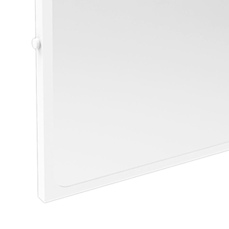 Specchio fisso con vetro antinfortunistico rivestito in nylon bianco Goman N-D0020F