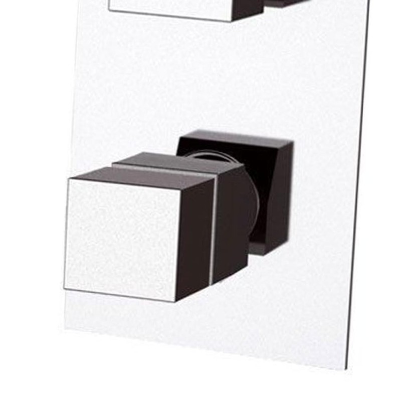 Rubinetto termostatico per doccia con deviatore a 3 vie - serie skyline thermo Daniel Rubinetterie SKT612D3CR