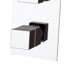 Rubinetto termostatico per doccia, con deviatore a 4 vie - serie skyline thermo Daniel Rubinetterie SKT612D4CR