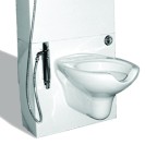 Parete attrezzata di cm h 120 con vaso sospeso, miscelatore e doccetta Goman D0500/01
