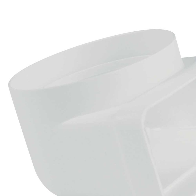 Gomito 90gradi rettang. circolare 100-55x110 bianco per cappe Idrobric SFUASP0075BI