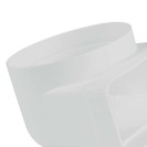 Gomito 90gradi rettang. circolare 100-55x110 bianco per cappe Idrobric SFUASP0075BI