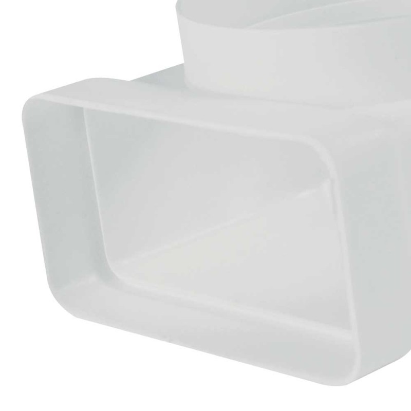 Gomito 90gradi rettang. circolare 100-55x110 bianco per cappe Idrobric SFUASP0075BI