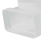 Gomito 90gradi rettang. circolare 100-55x110 bianco per cappe Idrobric SFUASP0075BI