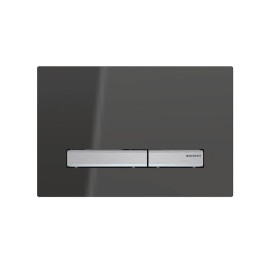 Placca con vetro a specchio fumé per cassetta Geberit unica - Serie Sigma50 Geberit SCACAS0128PL