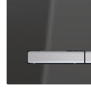 Placca con vetro a specchio fumé per cassetta Geberit unica - Serie Sigma50 Geberit SCACAS0128PL