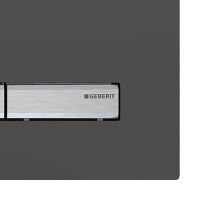 Placca con vetro a specchio fumé per cassetta Geberit unica - Serie Sigma50 Geberit SCACAS0128PL
