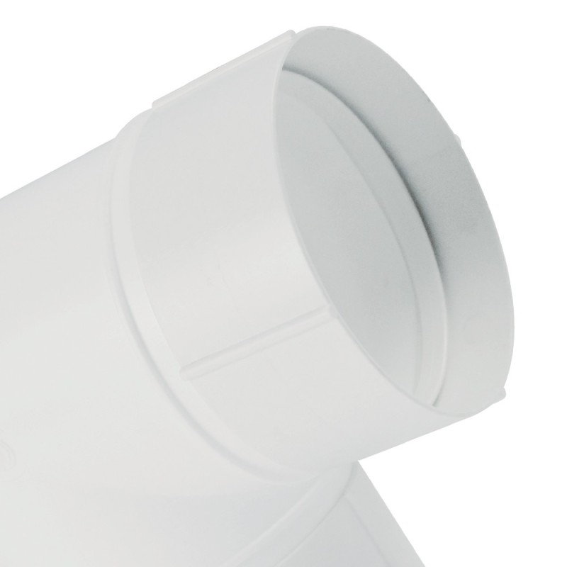 Raccordo a t circolare 100mm bianco per cappe Idrobric SFUASP0083BI