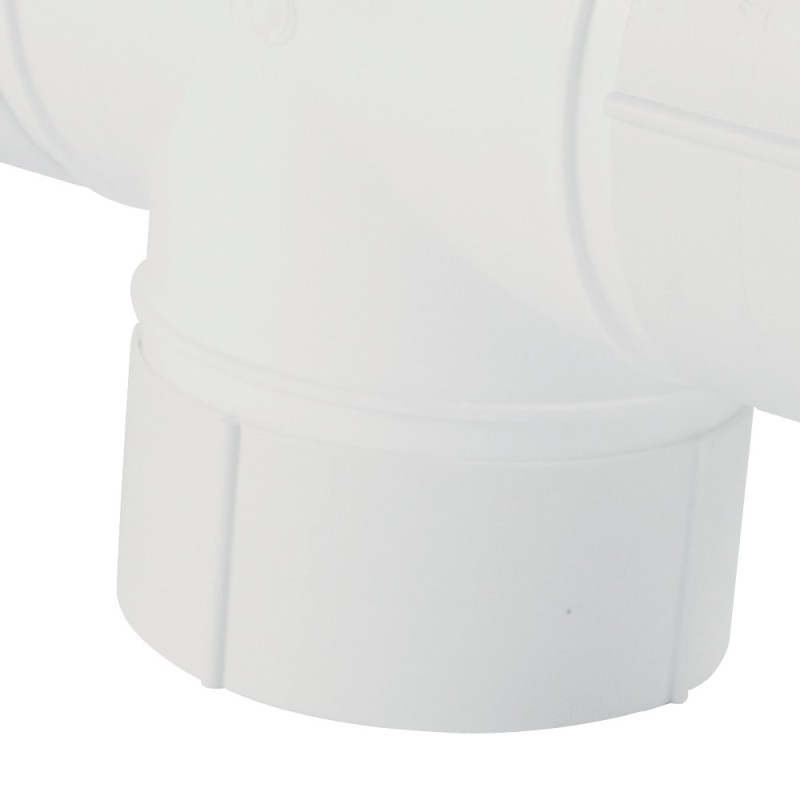 Raccordo a t circolare 100mm bianco per cappe Idrobric SFUASP0083BI
