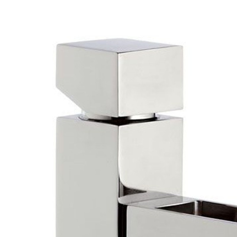 Rubinetto lavabo con bocca a cascata elegante e raffinato made in italy - serie cube waterfall Daniel Rubinetterie CW606CR