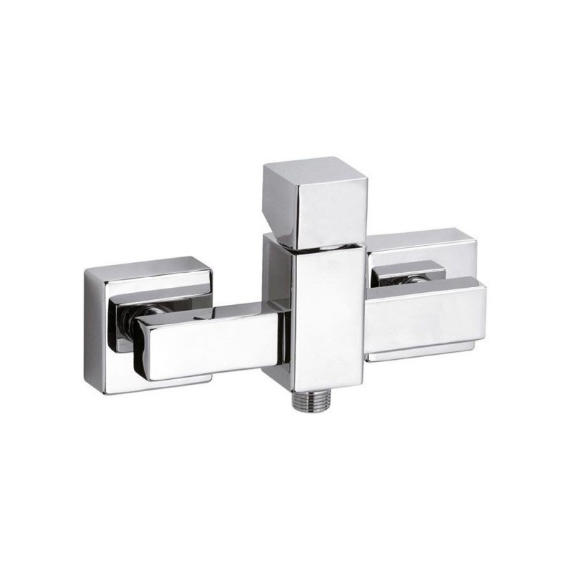Rubineto cube waterfall per esterno doccia, design quadro e minimale Daniel Rubinetterie CU611CR