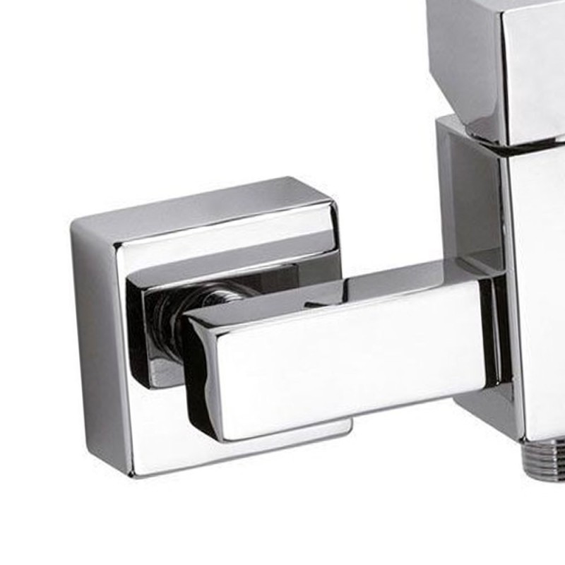 Rubineto cube waterfall per esterno doccia, design quadro e minimale Daniel Rubinetterie CU611CR