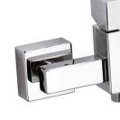 Rubineto cube waterfall per esterno doccia, design quadro e minimale Daniel Rubinetterie CU611CR