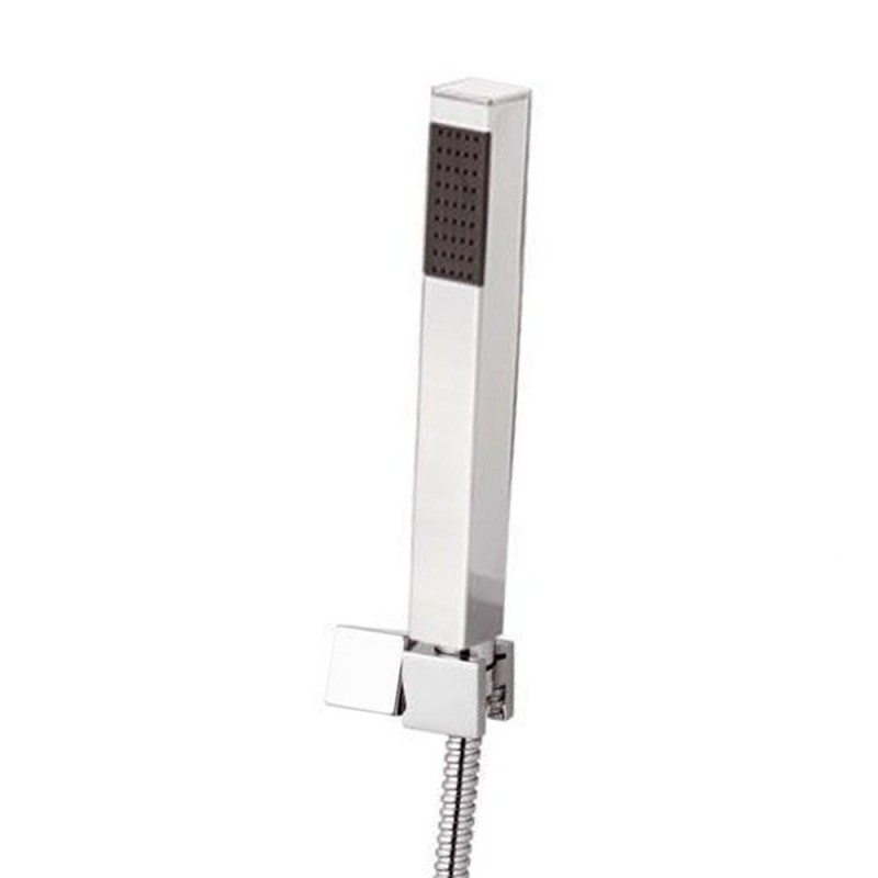 Miscelatore estreno doccia design squadrato, dotato di kit completo doccia. serie cube waterfall di daniel rubinetterie Danie...