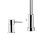 Rubinetto per bordo vasca made in italy serie suvi, dotato di doccetta minimale Daniel Rubinetterie S20691CR