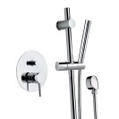 Set doccia suvi completo caratterizzato da forme tonde e minimali ideali per rendere l'ambiente bagno raffinato ed elegante D...
