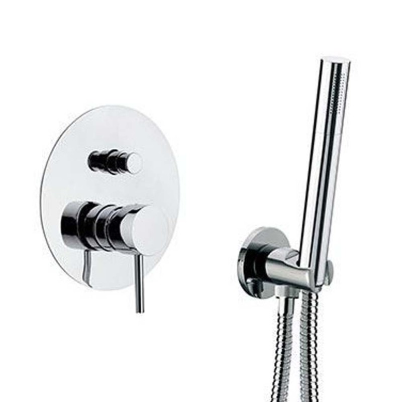 Set completo doccia dotato di soffione minimale anticalcare dotato supporto lusso - serie suvi Daniel Rubinetterie S20615ZCR