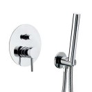 Set completo doccia dotato di soffione minimale anticalcare dotato supporto lusso - serie suvi Daniel Rubinetterie S20615ZCR