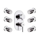 Set completo doccia minimal con supporto snodato lusso. Daniel Rubinetterie S20616ZCCR