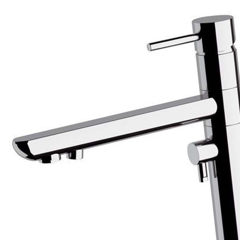 Miscelatore serie suvi lavello minimale a tre vie di ingresso con bocca girevole Daniel Rubinetterie S20608DWCR