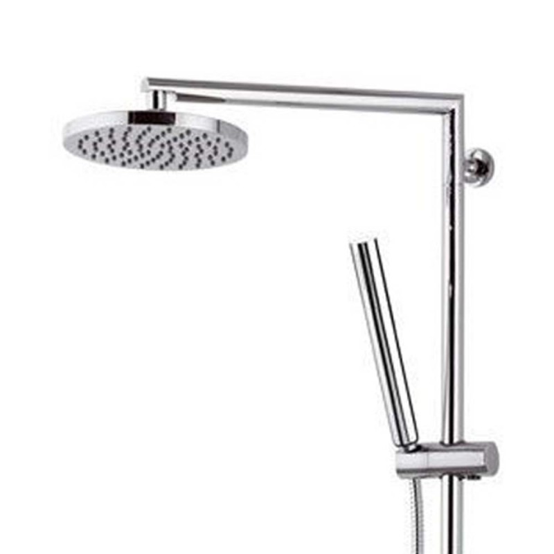 Corpo doccia suvi con colonna, doccetta ad 1 funzione e soffione 20cm, made in italy Daniel Rubinetterie S20635RCR