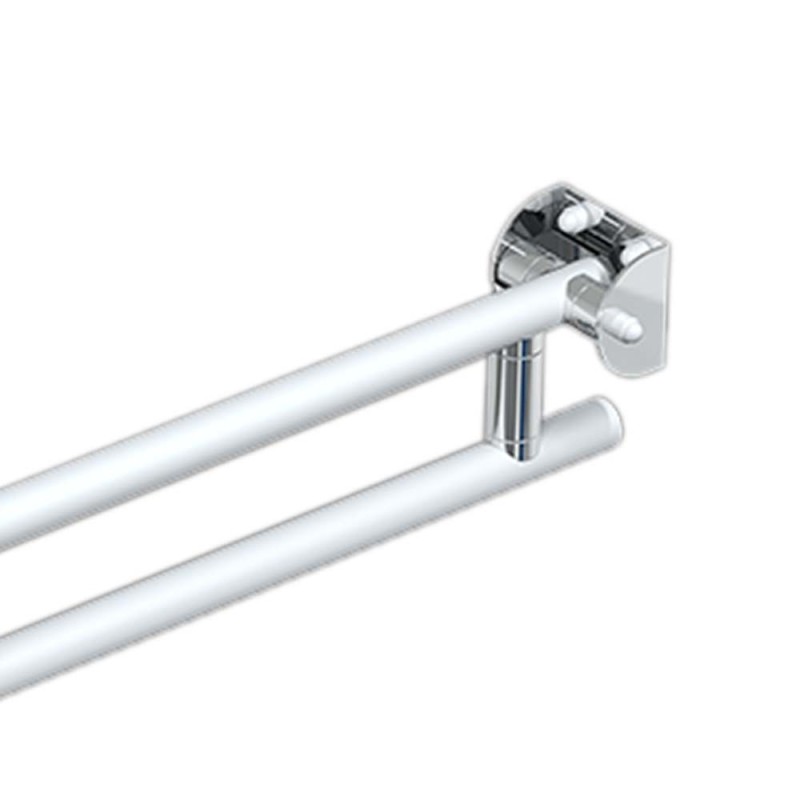 Barra maniglione ribaltabile cm 76 bianco opaco/cromo Goman RAF-B76/30
