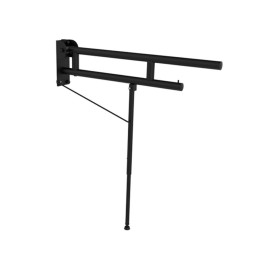 Barra maniglione ribaltabile cm 75 nera opaca con piede Goman LEO-B16/08