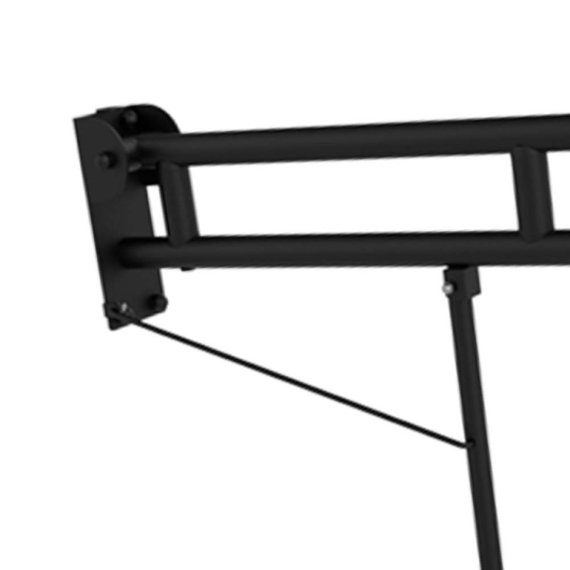 Barra maniglione ribaltabile cm 75 nera opaca con piede Goman LEO-B16/08