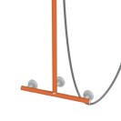 Maniglia di sicurezza disabili e anziani angolare verticale arancio di goman Goman LEO-X12050/65