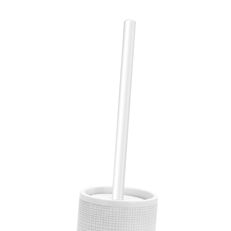 Porta scopino wc serie next bianco con lavorazione a quadretti, elegante e raffinato Aquasanit QE4140WW
