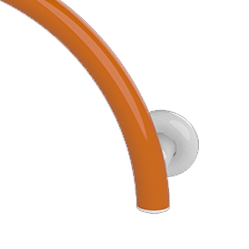 Maniglione vasca bagni disabili ed anziani arancio a mezzaluna tondo goman Goman LEO-MA2/65
