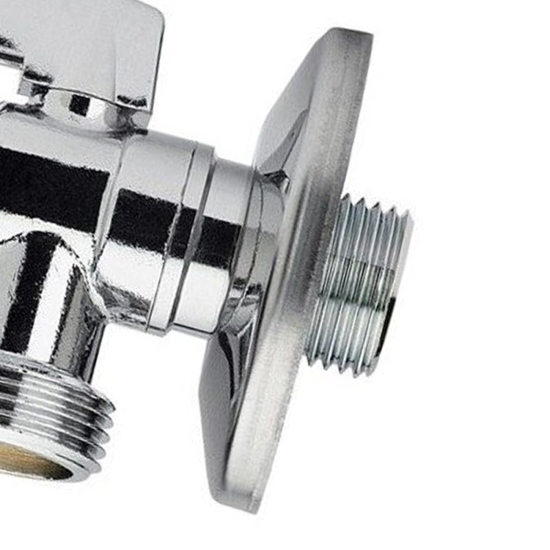 Rubinetto a sfera per lavatrice, maniglia a leva con rosetta in ottone cromato RR 261E1234