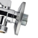 Rubinetto a sfera per lavatrice, maniglia a leva con rosetta in ottone cromato RR 261E1234