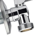 Rubinetto a sfera per lavatrice, maniglia a leva con rosetta in ottone cromato RR 261E1234