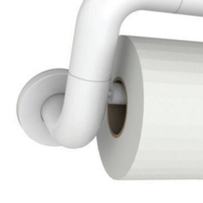Maniglia disabili a -u- con portarotolo bianco, goman Goman AN-B111/01