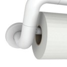 Maniglia disabili a -u- con portarotolo bianco, goman Goman AN-B111/01
