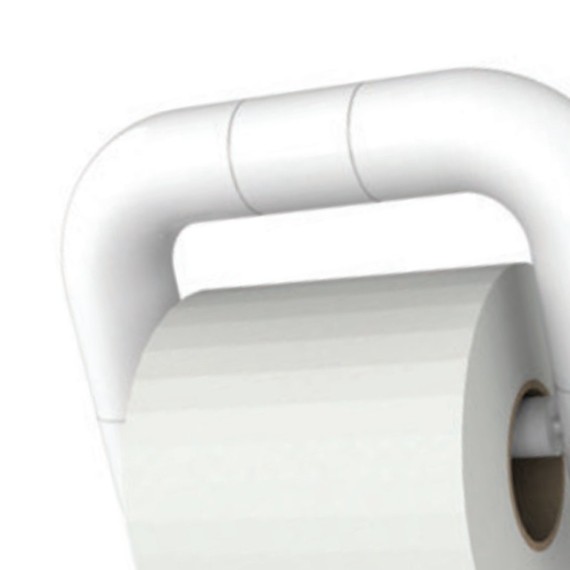 Maniglia disabili a -u- con portarotolo bianco, goman Goman AN-B111/01