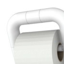 Maniglia disabili a -u- con portarotolo bianco, goman Goman AN-B111/01
