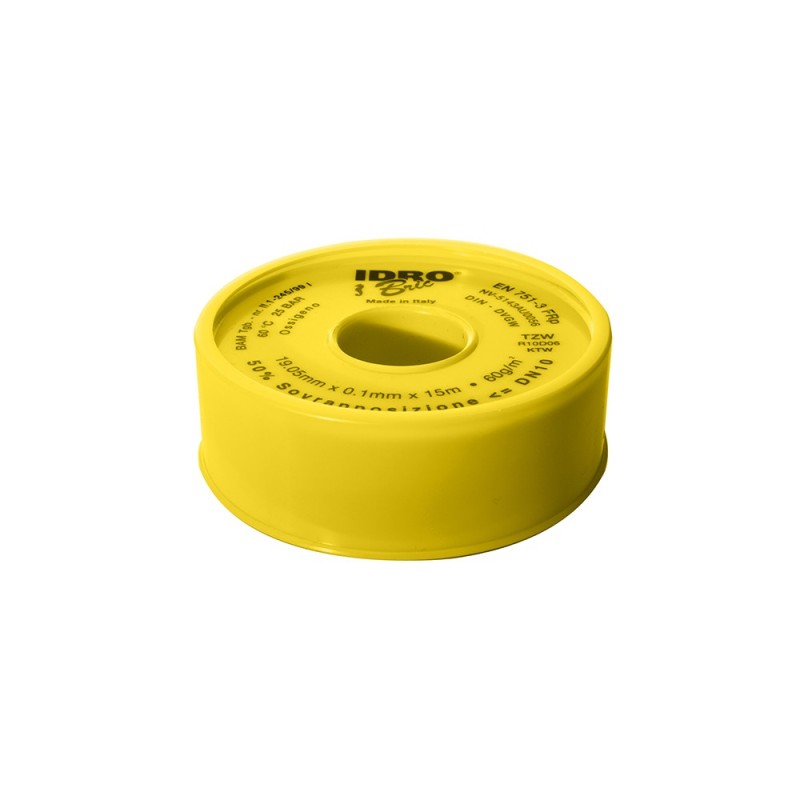 Nastro frp ptfe gas dvgw/ktw/bam 19mmx15mtx0x0,1 mm Idrobric SACADD0023PT