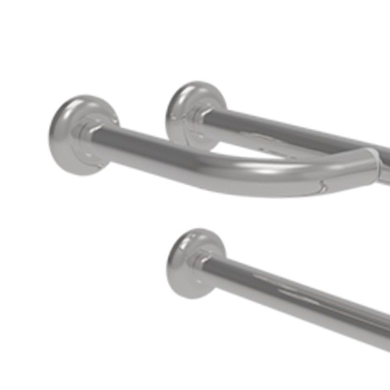Barra maniglione fissa cm 60 con rinforzo inox Goman XB02U/93