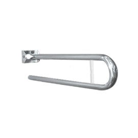 Barra maniglione ribaltabile cm80 con porta rotolo inox lucido Goman XB06/93