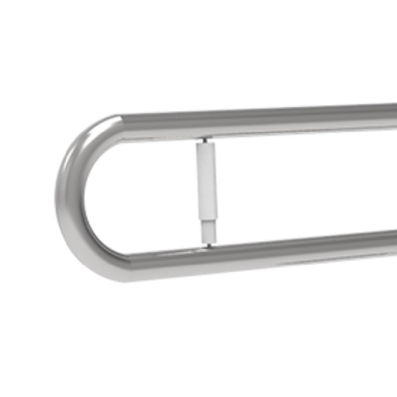 Maniglione barra ribaltabile su colonna 80x80 con porta rotolo inox satinato Goman XB08/91