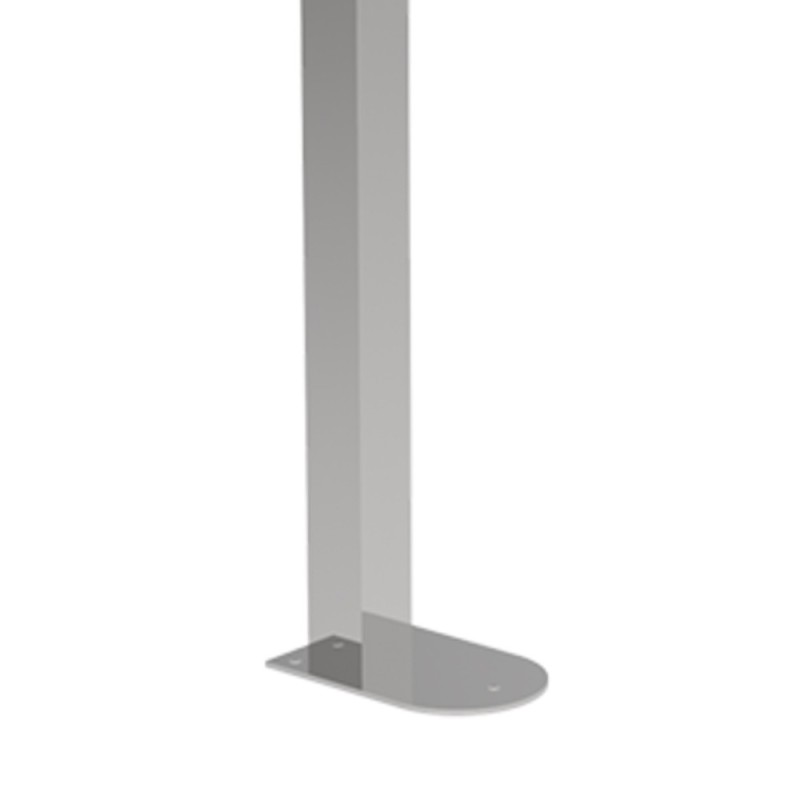 Maniglione barra ribaltabile su colonna 80x80 con porta rotolo inox satinato Goman XB08/91